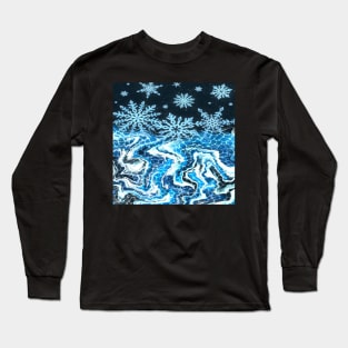 Melting Crystal Snow Long Sleeve T-Shirt